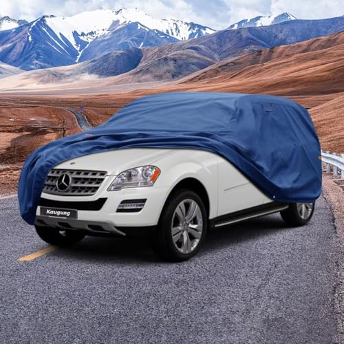 Image of Kaugung Heavy Duty SUV Cover Custom Fit for Mercedes Benz ML350 ML400 ML500 ML63 (1998-2019),Waterproof SUV Car Cover with Anti-Theft Lock,Sun, Dust & Snow Protection.(USA Warehouse,Within 3-7 Days)