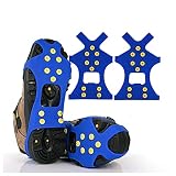 👣 【hecho para todos】 estos crampones son para hombres, mujeres e incluso para niños. evite disparar o caerse en la nieve y el hielo y divertirse con todas sus actividades de invierno planificadas.