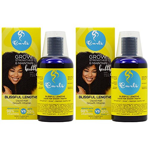 Curls Blueberry Liquid Hair Vitamin, 8 Ounces (Pack of 2)