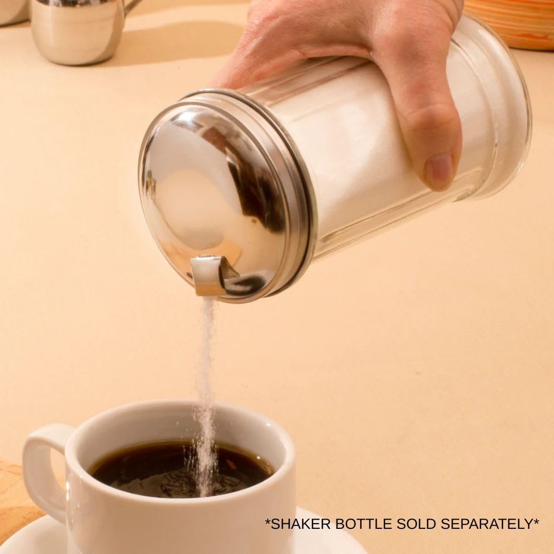 Soro Essentials- Set of 12 Stainless Steel Oil/Vinegar Cruet Top Lids- Fits 6 oz Oil and Vinegar Cruets Glass Dispenser Condiment Container for Oil Salad Dressing Home Kitchen Restaurants