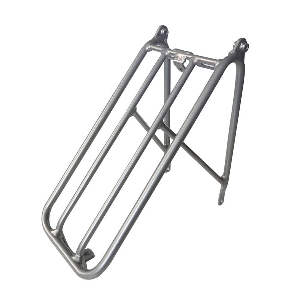AMSLSIU Folding Bicycle Rear Rack Professional Luggage Carrier Outdoor Biking Holder Accessories Replacement for Brompton, Silver