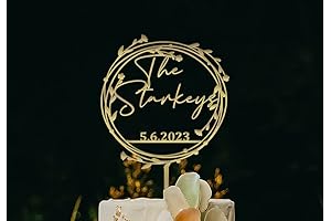 Boho Floral Mr and Mrs Cake Topper