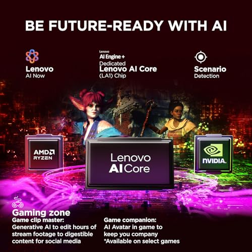 Image of Lenovo Legion 5 2025 AMD Ryzen 7 260 | NVIDIA RTX 5050 8GB (16GB RAM /1TB SSD /WUXGA IPS /165Hz /15(39.6cm) /Windows 11 /Office 2024+AI Now /Black /2.5Kg), 83M00073IN AI Powered Gaming Laptop