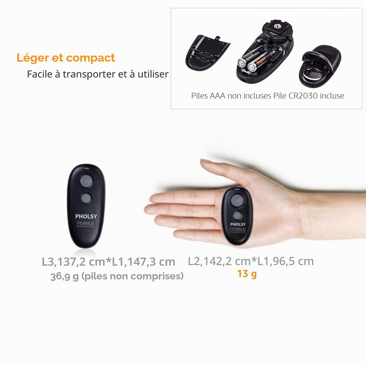 PHOLSY Télécommande sans Fil 262ft Déclencheur pour Panasonic Lumix | Compatible avec Panasonic S5, S1, G95, G91, G9, GH5, GH6, GH7, G85, G81, GX8, GX7, GH4, GH3, FZ2500, FZ2000, FZ1000