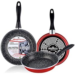 Set Sartenes Magefesa Magefesa K2 Rojo - Set Juego 2 Sartenes 20-24 cm, inducción, antiadherente PIEDRA