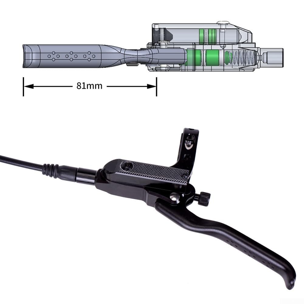 Zoegneer Kit freno idraulico a 4 pistoni, freno a disco olio a quattro pistoncini, freno a disco idraulico per mountain bike, freni a disco bifacciali, set freni idraulici MTB (viola)