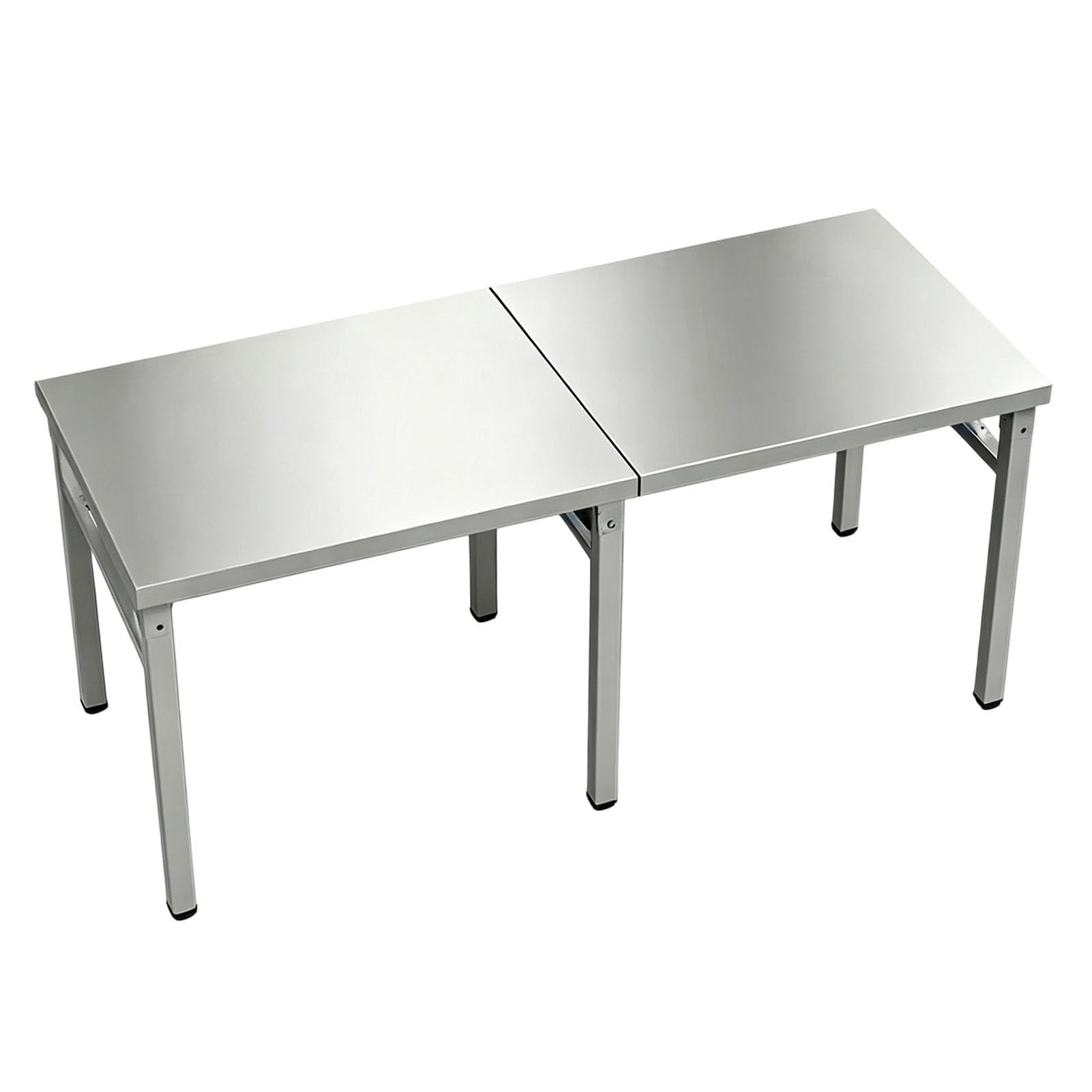 Tavolo pieghevole in acciaio inox resistente per uso commerciale, postazione di lavoro portatile per la preparazione di alimenti, ristorante e catering, tavolo da lavoro durevole