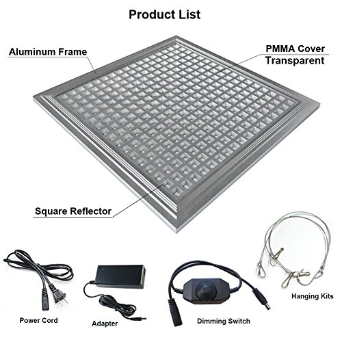 LED Grow Light for Indoor Plants Growing Lamp 289 LEDs 150W Red Blue Spectrum Full Aluminum Dimmable Plant Lights Bulb Panel for Hydroponics Greenhouse Germination Seedling Veg and Flower by Venoya - Thumbnail 7