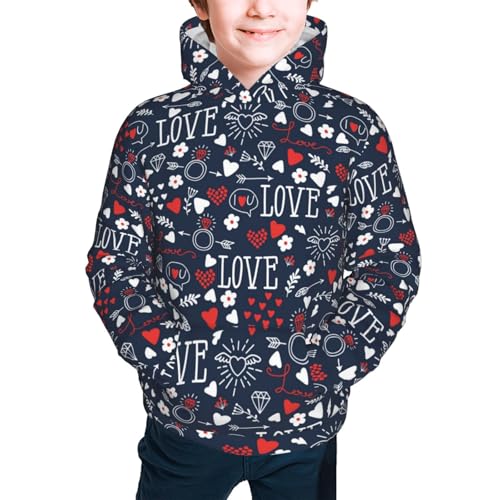 Hearts Arrows Kid Hoodies Boys Sweatshirts Girls Pullover with Pocket3