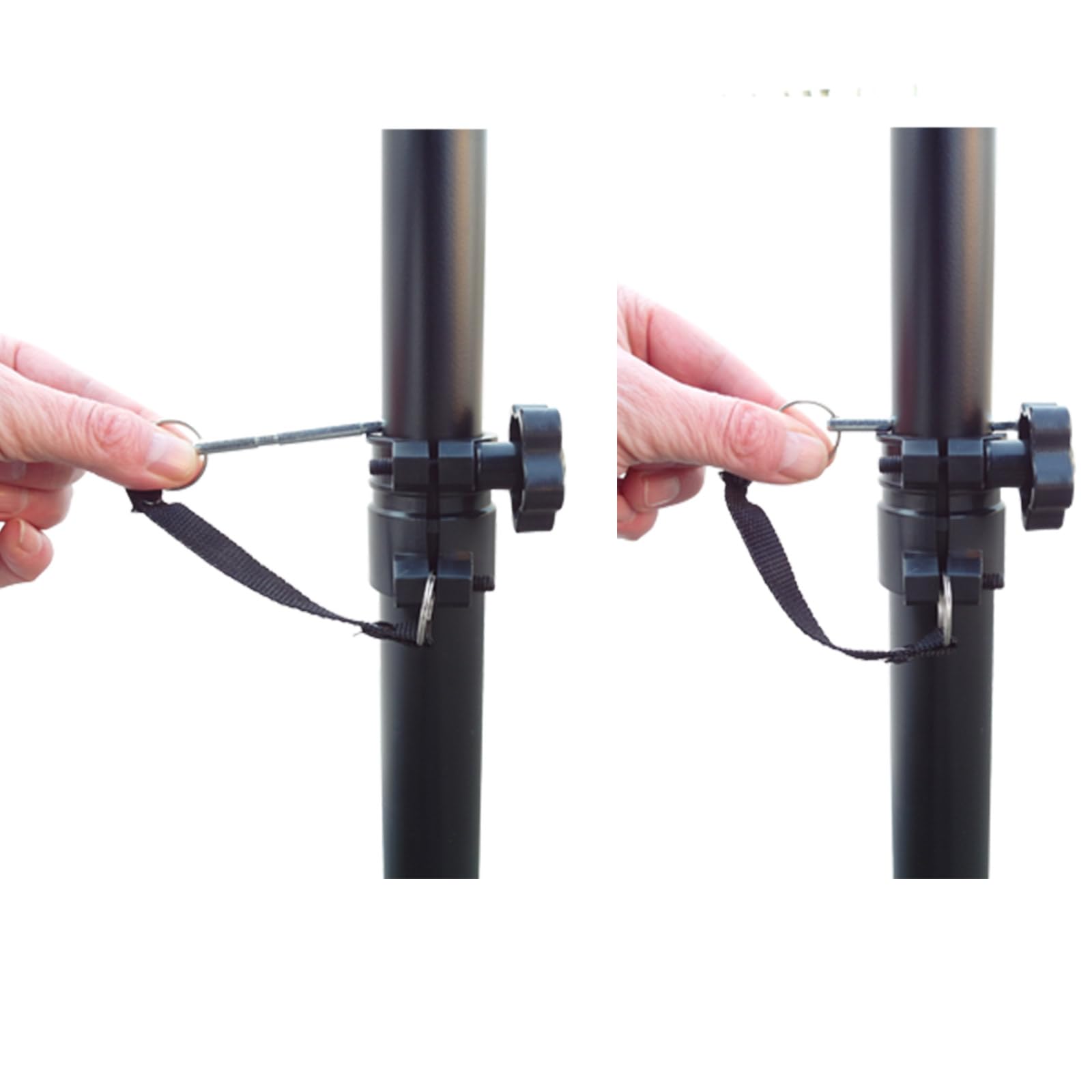 2 pezzo Speaker Stand treppiede per altoparlanti audio con 3,5 cm flangia standard - regolabile in altezza da 100 a 180 cm, fino a 60 kg - con 1 x borsa Modello: BS3x2_BS3TKx1