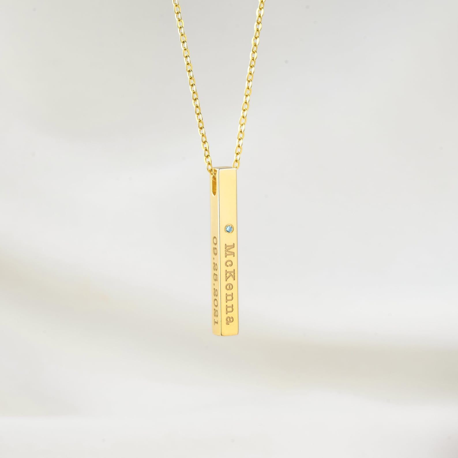 Nuevo madre joya, barra collar con nombre, datos de nacimiento collar primeriza mamá fiesta prenatal Día de la Madre Navidad cumpleaños aniversario