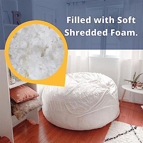 ULTIMATE-SACK-4ft-Bean-Bag-Chair-Footstool-Oversize-Bean-Bag-Chair-for-Adults-Comfy-Chair-Bean-Bag-Couch-Lounge-Sofa-Loveseat-Furniture-Grey-Suede ULTIMATE SACK 4ft Bean Bag Chair Footstool Oversize Bean Bag Chair for Adults Comfy Chair Bean Bag Couch Lounge Sofa Loveseat Furniture Grey Suede