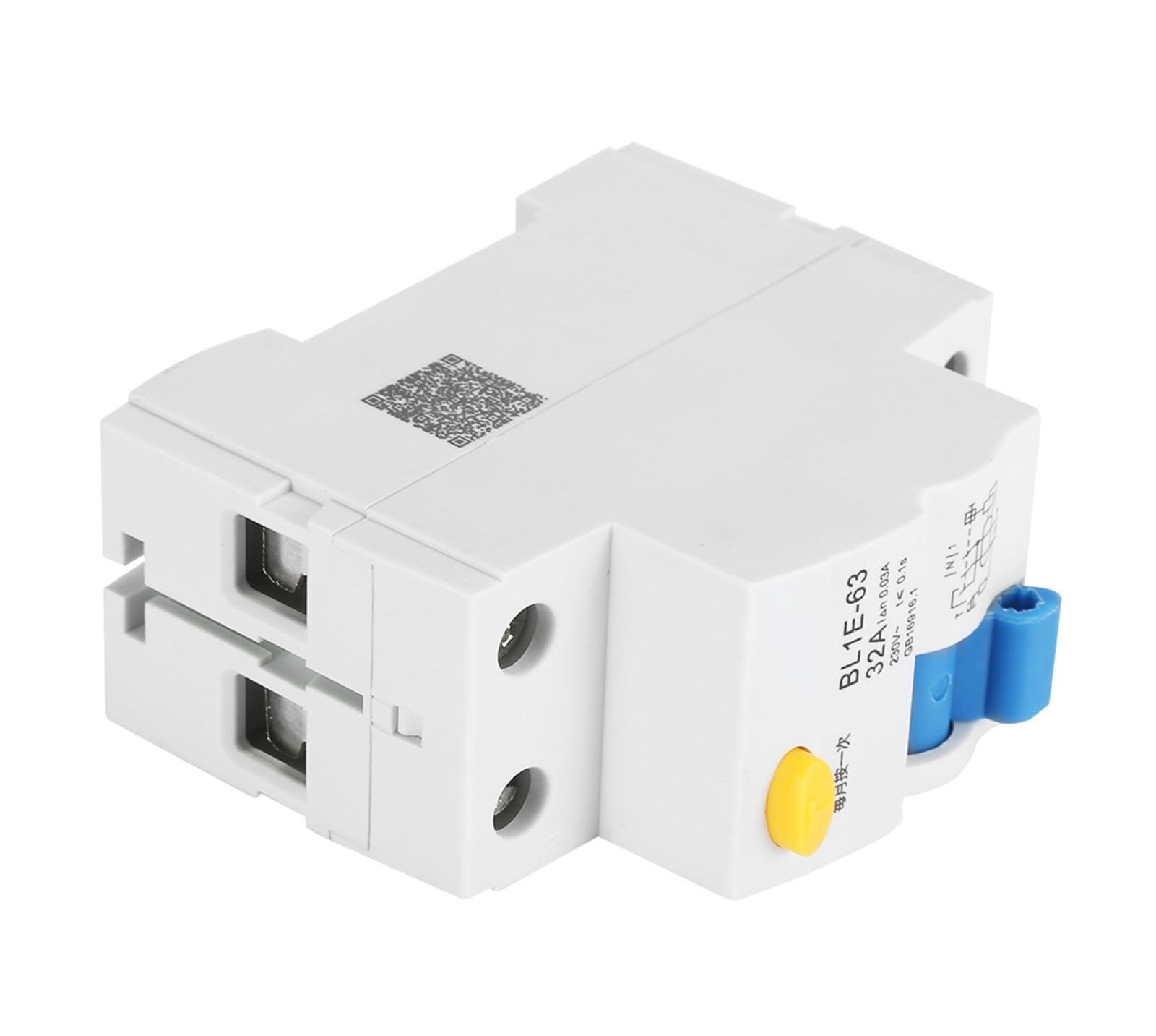 Miniature Circuit Breaker, BL1E-63 32A 1P+N AC110-240V 30mA RCCB Residual Current Circuit Breaker Solar Disconnect Switch for Lighting Systems