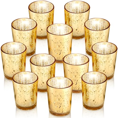 Teelichthalter Gold 31 Loppdece 12 Stück Gold Teelichthalter, 5.7x6.7cm Glas...