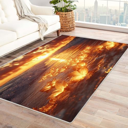 Tapis sol antidérapant coucher soleil 3D pour éviter les glissades