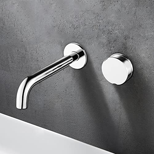 Grifo de lavabo de baño montado a pared para optimizar el espacio del tocador familiar