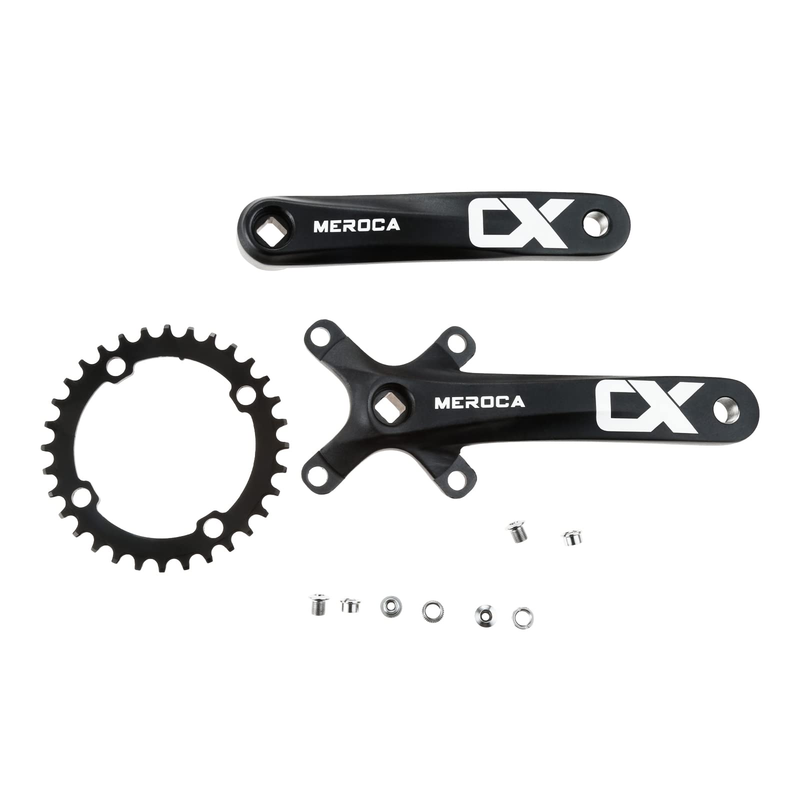 Create Idea Plateaux De Pédalier En Aluminium Pour Vélo De Route 50T 110BCD 5 Trous De Boulon Pour 9 Vitesses 10 Vitesses Noir