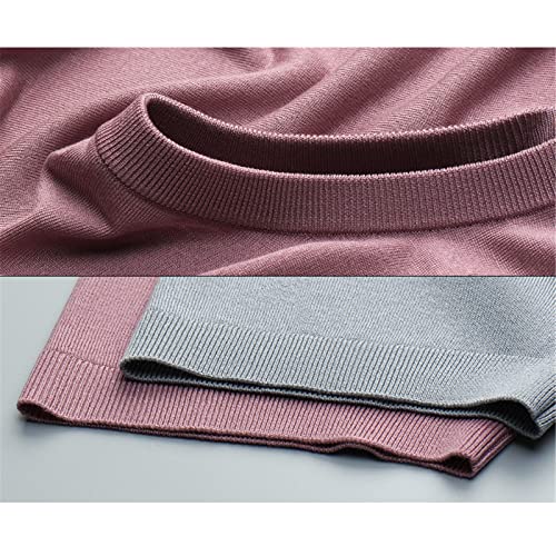 T-shirt d'été pour homme Xiangyuzi en tricot uni col rond taille 3XL - 5