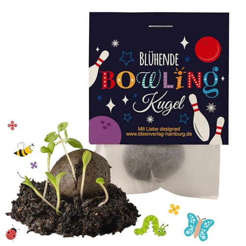 10x Bowling Samenbomben als Bowling Mitgebsel Kindergeburtstag 4 bis 10 Jahre - Bowling Set Kinder - Blumensamen Mitbringsel Kindergeburtstag Gastgeschenke & kleine Geschenke für Kinder