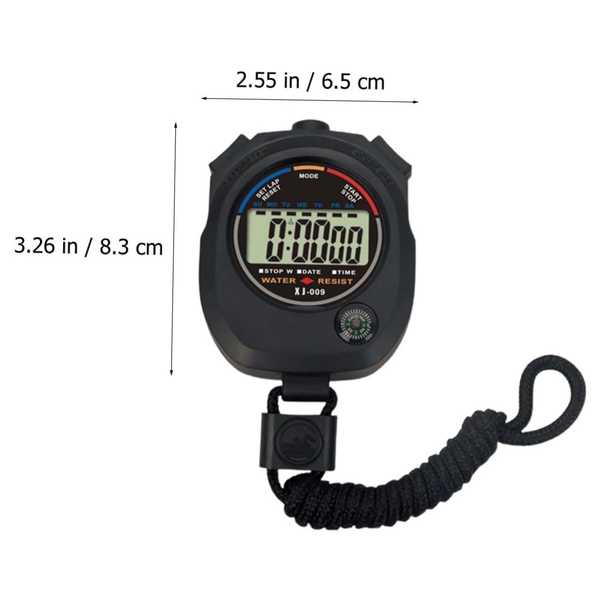 Cronometro Digitale Elettronico Zsd-009 6 Pezzi in Abs Nero | Portatile, Leggero e Pratico, per Partita e Allenamento, Set da 6 Pezzi