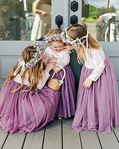 image for 2Bunnies Girl Peony Lace Back A-Line Straight Tutu Tulle Party Flower 