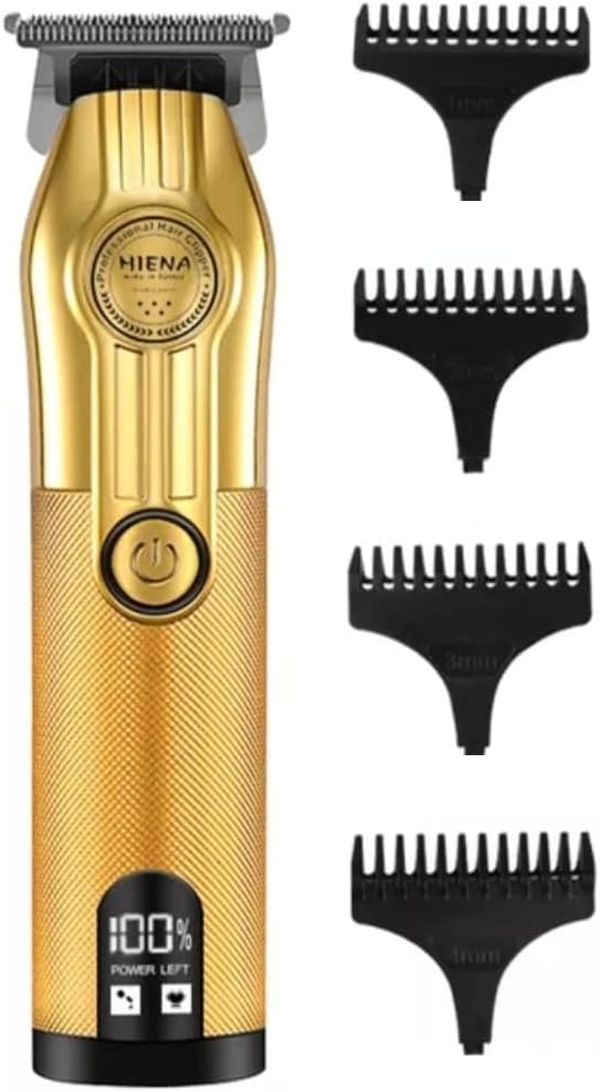 Professional Hair Clippers for Men, Rechargeable Cordless Hair Clippers for Barber and Beard - Gold