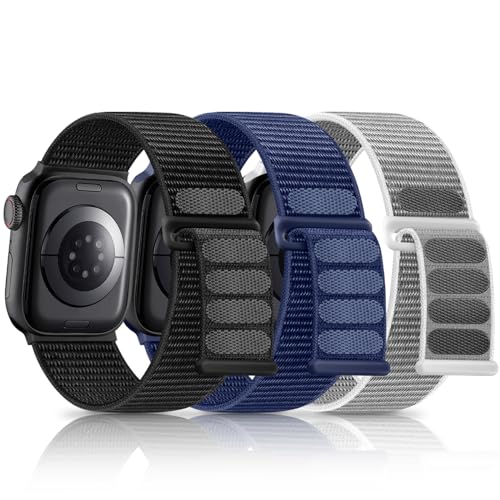 3 Pack Nylon Band Compatible with Apple Watch Bands for Women Men - image 1