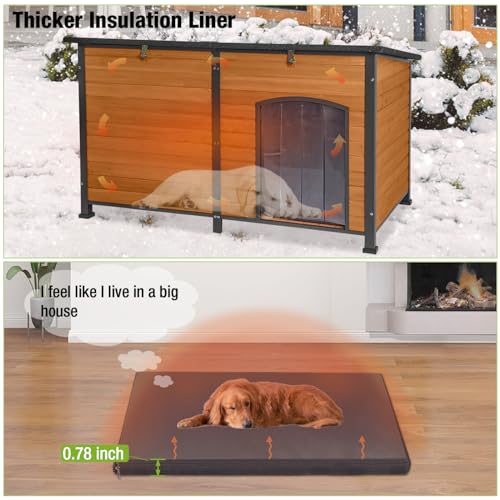 GUTINNEEN-Large-Insulated-Dog-House-for-Winter-Outdoor-Dog-Kennel-with-Anti-Chewing-Metal-Frame-for-Large-to-Extra-Large-Dogs