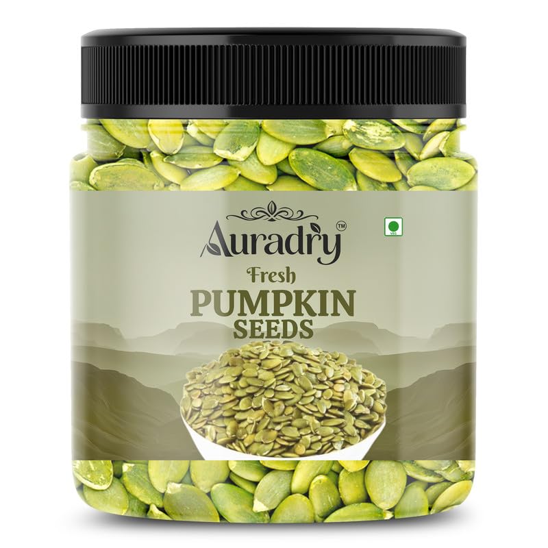 AURADRY Raw Pumpkin Seeds 250gm | Seeds for Healthy Snacking & Weight Management | Rich in Protein, Dietary Fibre, Raw & Unroasted Pumpkin Seeds