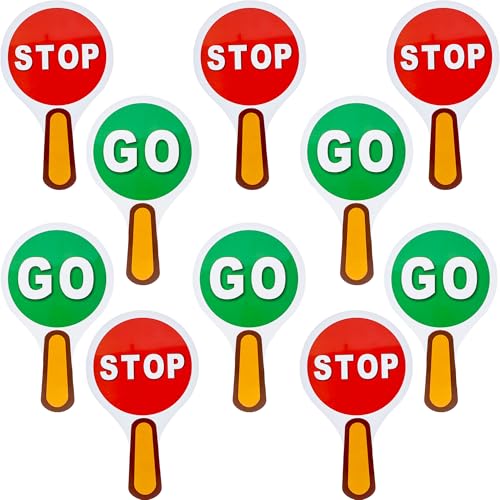 Panneau stop and go étanche pour initiation routière et école - Lot de 10