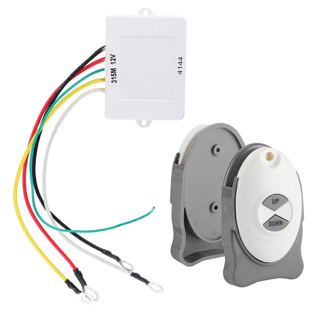 Fernbedienung Ankerwinde,Drahtlose Fernbedienung Ankerwinde,Boot Segel Controller,Anker Fernbedienung Ankerwinde Drahtloser Schalter Trimm Controller Marine Boot Segel Zubehör 2 Sender Boot Zubehör