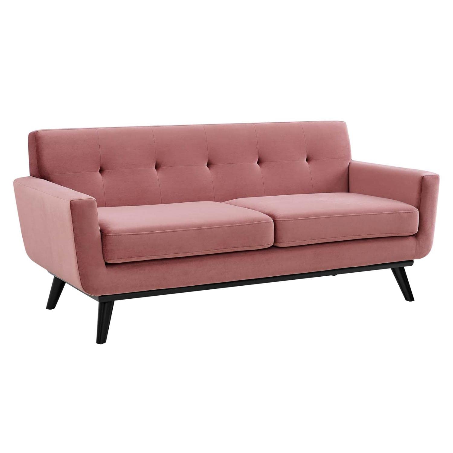 Engage Performance Velvet Loveseat with Dusty Rose Finish EEI-5599-DUS