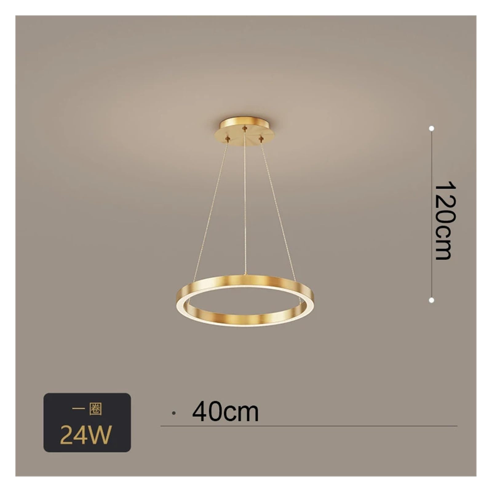 Nowoczesne lampy wiszące do jadalni, oświetlenie wewnętrzne, lampa sufitowa, żyrandol LED do salonu (40 cm, ściemnialny)
