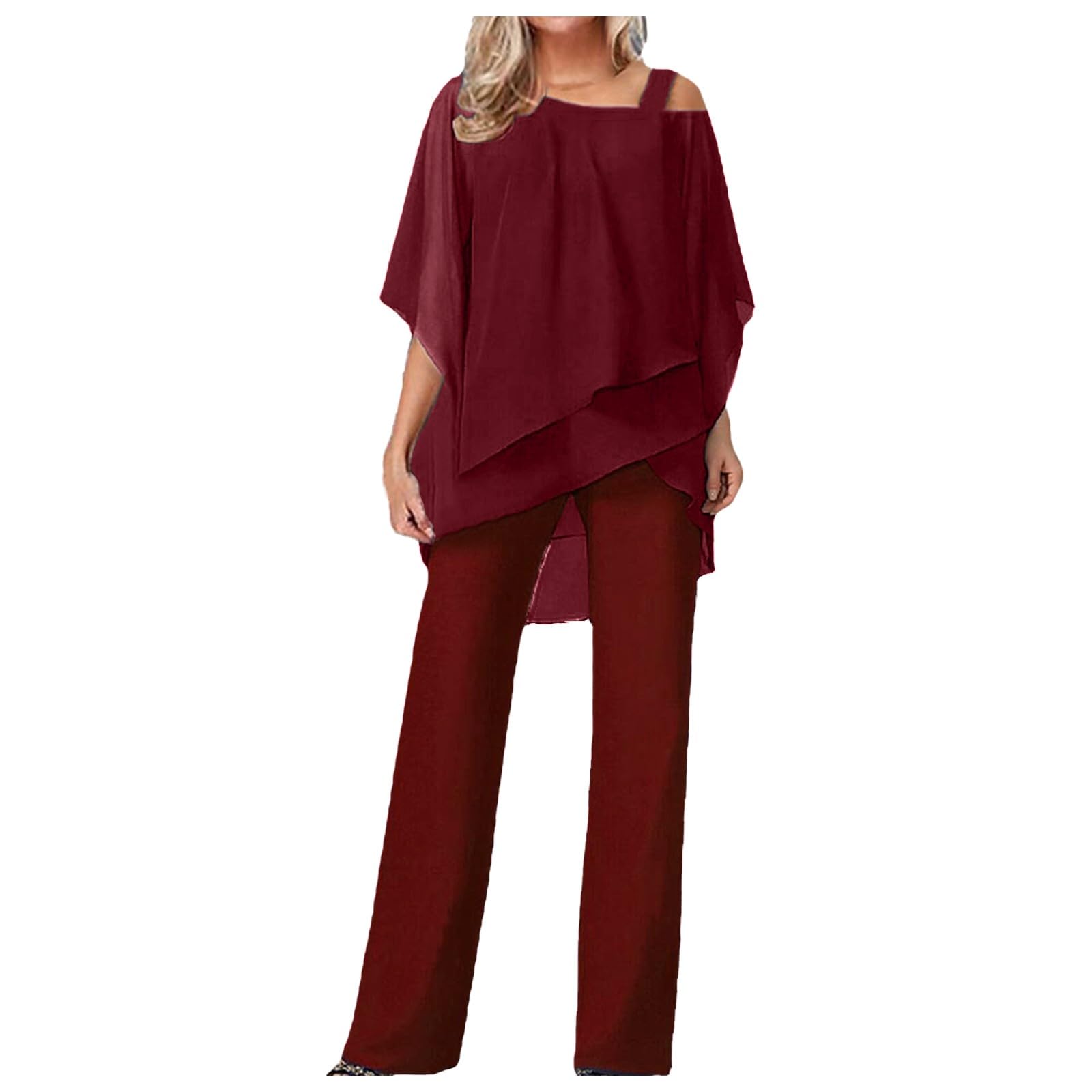 YOGALULU Yoga Top Irregular de Ocio Holgado para Mujer, Monos y Tops de Manga Corta, Traje Informal de Dos Piezas, Color sólido, 2024 Polainas De Mujeres