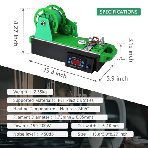 Machine fabrication filament impression 3D extrudeuse plastique PET de bureau réglable - 7