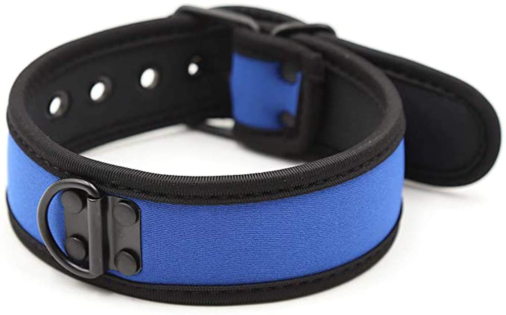 HOT DREAM Neoprene Puppy Custom Choker Collar for Men Women: Blue