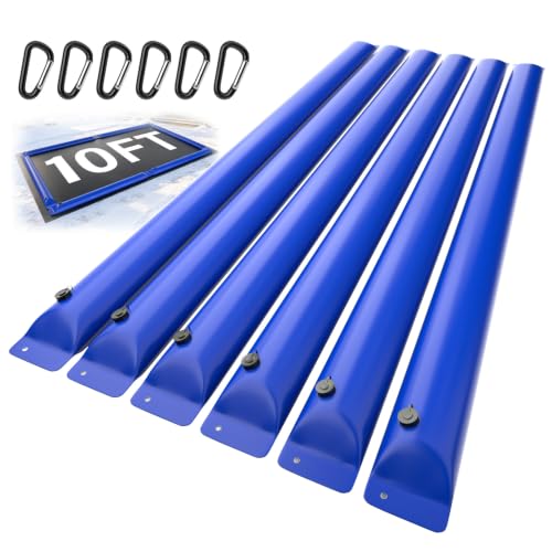 10 Ft Pool Water Bags, 6 Pack Water Tubes for Pool Cover Weights