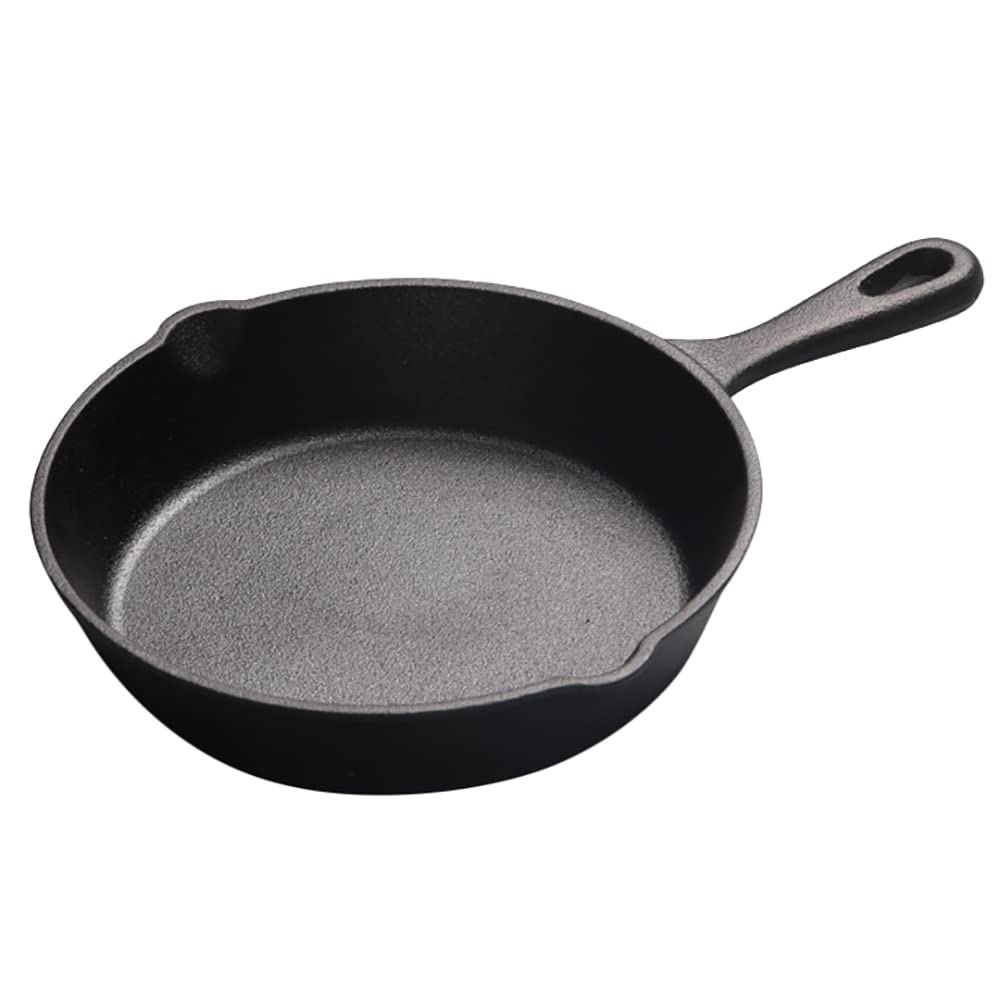 Aniyaa Cast Iron Skillet Pan Frying Pans Chemical Free Grill Fry Pan for Indoor and Outdoor Use Grill StoveTop Black B