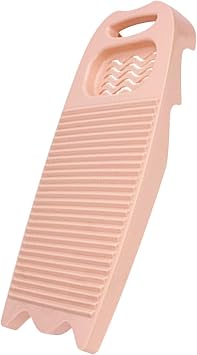 Plastic Washboard for Laundry,Household Hand Washing Board with Soap Holder Portable Hand Washing Clothes Tool Scrubboards Clothes Cleaning Tools for Home School Dormitory Pink