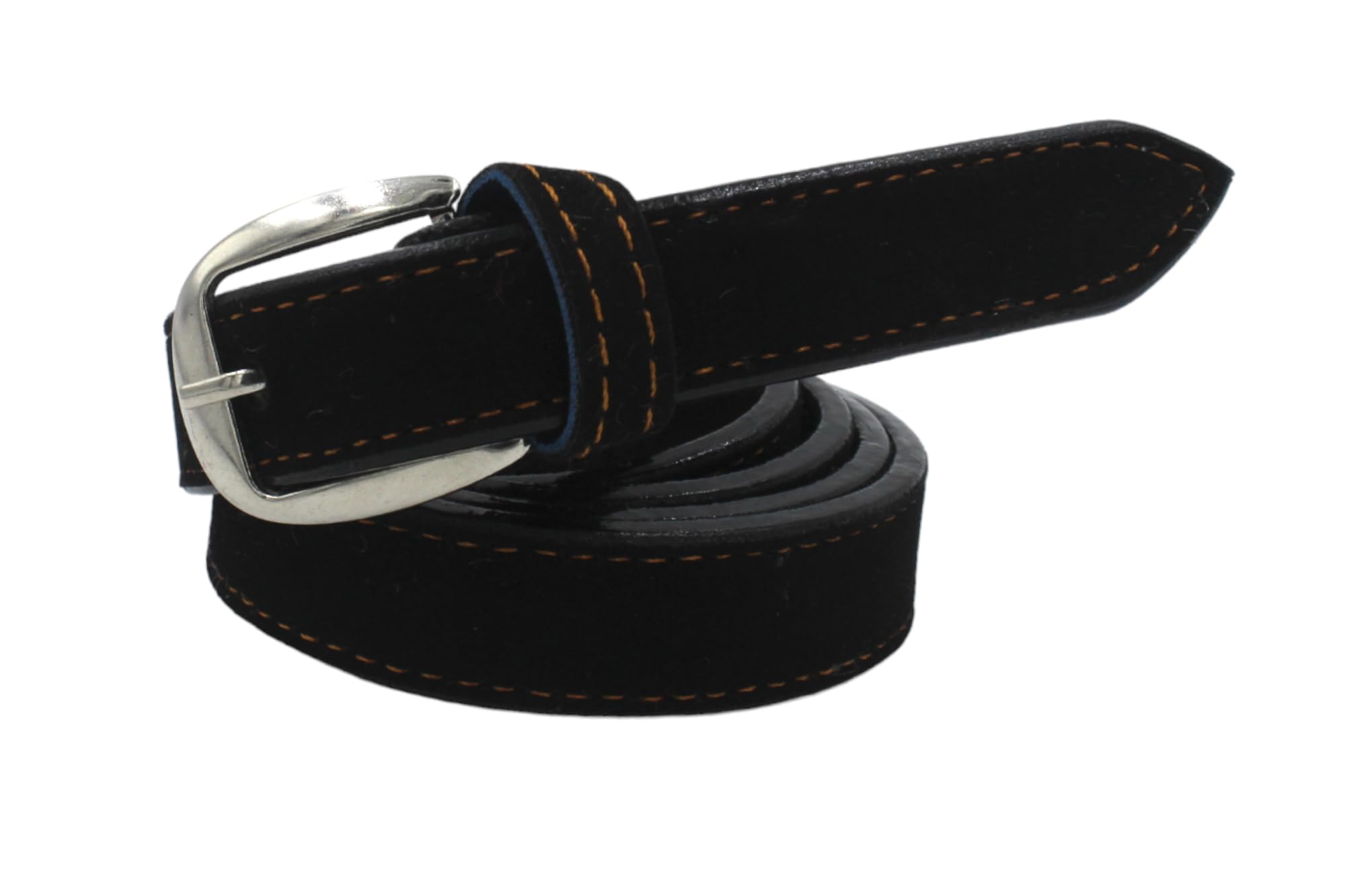 Womens Leather Velvet Finish Belts for Jeans Pants Fashion Belt for Womens with Solid Pin Buckle-image-31