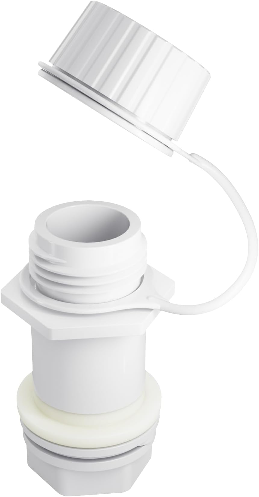 Threaded Drain Plug with Plastic Tethered Cap for Cooler,Compatible with Igloo 50-165 Qt Coolers, Cooler Drain Plug Replacement Parts