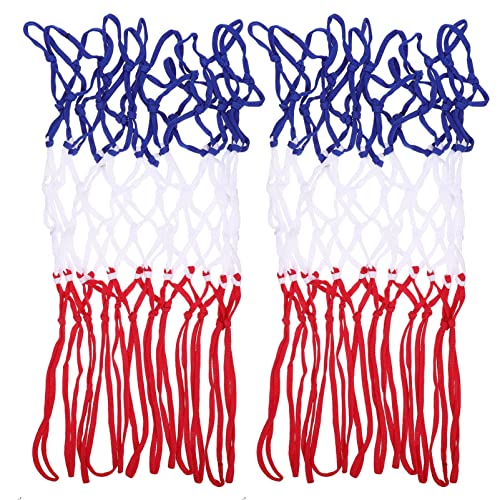 VANZACK Filet de Basket-Ball Panier de Basket Remplacement Filet D'entraînement Au Tir Filet de Pratique Tissé en Nylon 2 Pièces (Longueur 50Cm) Cover