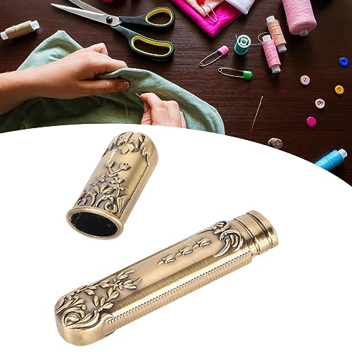 Image of Vintage Needle Case Needle Storage Sewing Needles Holder Stylish Embroidery Needle Storage Case for Hand Sewing Needle(Bronze)