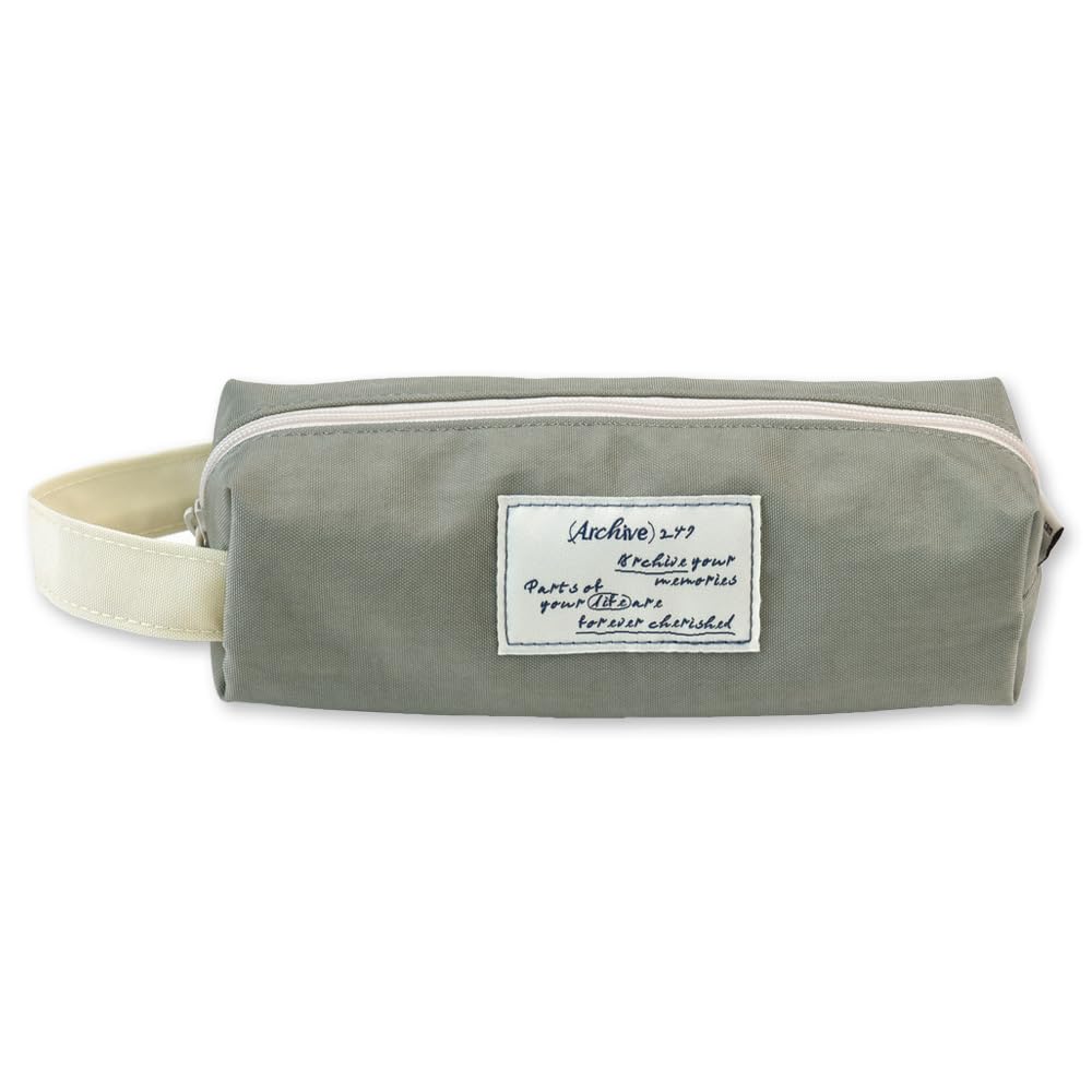 Monolike Archive 247 Block Pencil Case, Warm gray - Pen Pouch, Portable Pencil Bag, Office Pouch case