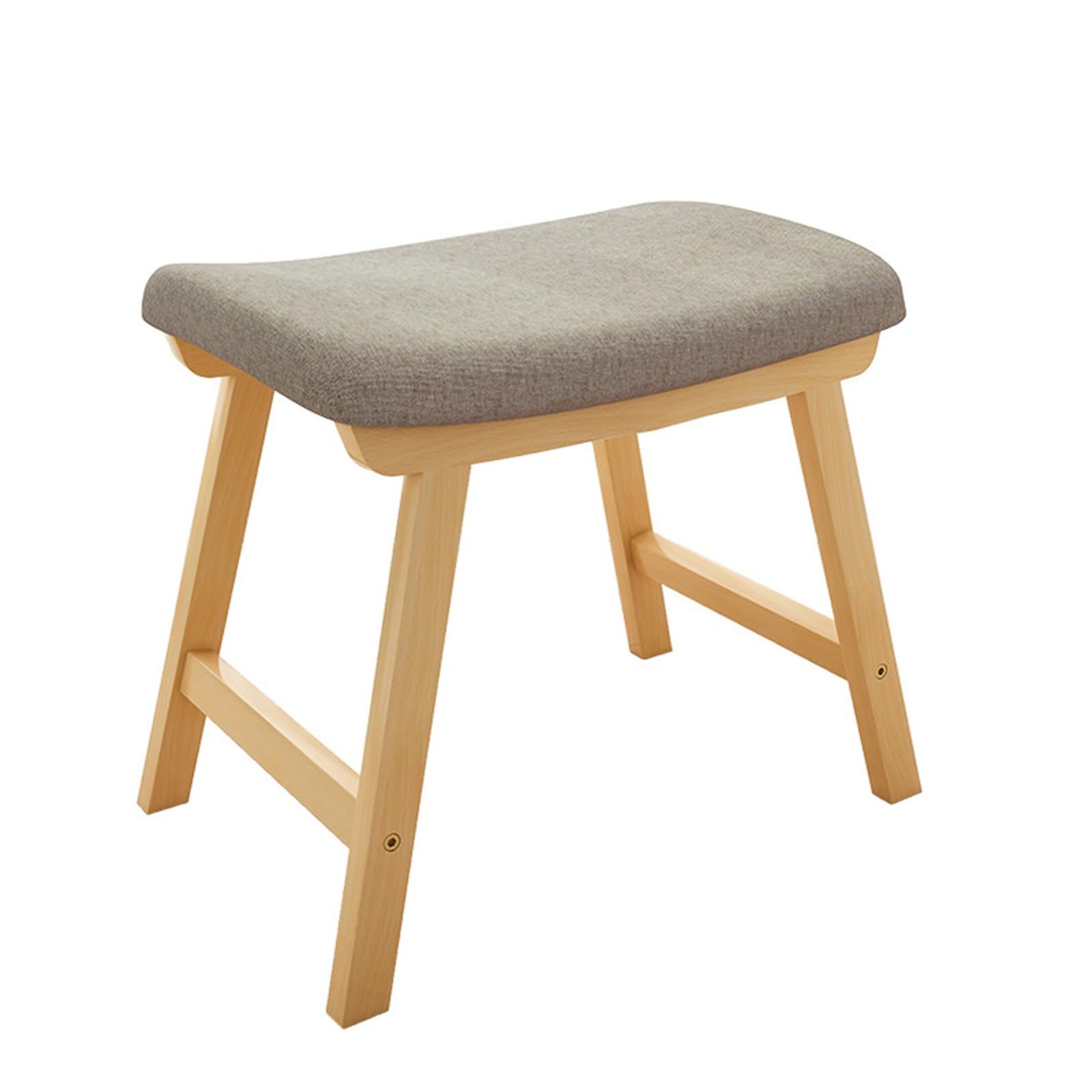 JCPQDWTD Log Style Short Stool for Living Room and Bedroom Fashion Creative Fabric Makeup Stool Soft and Comfortable Sofa Footstool Non Slip Vanity Stool in Gray Color