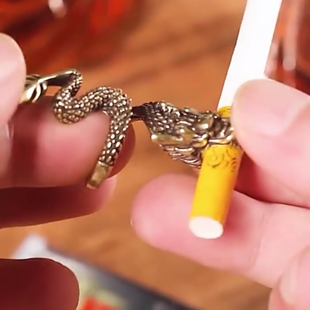 Watch Elegant Cigarette Holder Dragon Shaped Smoker Holder Ring on Amazon  Live