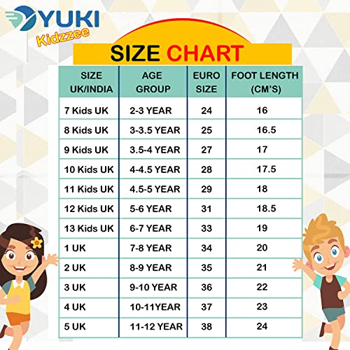 Image of YUKI Unisex - Child, Kids Flip-Flop |Soft, Comfortable, Indoor & Outdoor Cartoon Slipper & Chappal