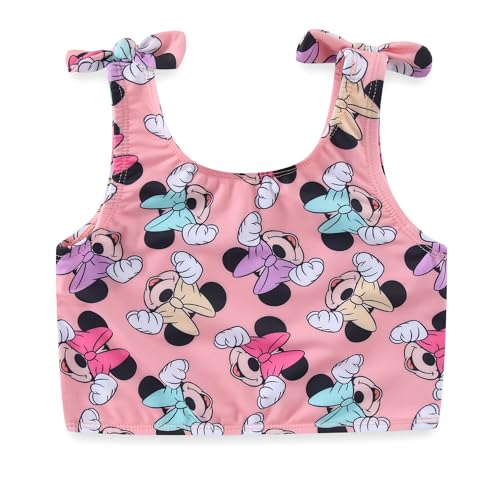 Image of Disney Little Mermaid Minnie Mouse Girls UPF 50+ Bathing Suit Tankini and Bikini Bottom Swimsuit Set for Toddler and Big Kids