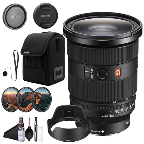 Sony FE 24-70mm F2.8 GM II Standard Zoom Lens Lightweight G Master Optics Expansive Low-Light Performance SEL2470GM2 Filter Kit Cap Keeper Cleaning Kit