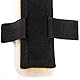 Werner Christ Turnier Genickschoner aus Lammfell – Pferde Genickschutz aus echtem Fell für Halfter, Trensenzaum und Zaumzeug, one Size (32 cm), Schaffell in schwarz - grau